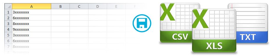 Prepare your database in Excel/CSV/Txt Format